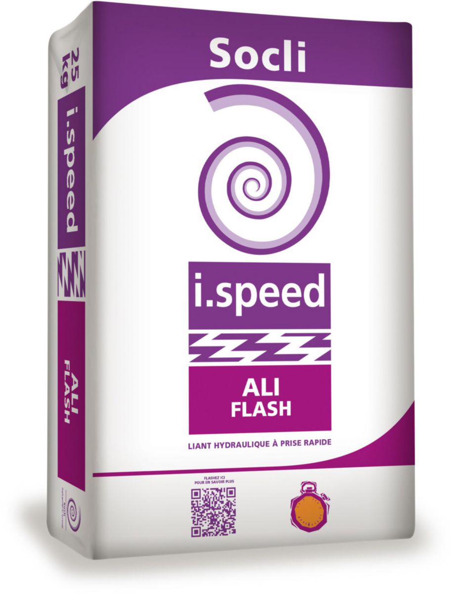 Ciment multi usage a prise rapide i.Speed Ali Flash sac de 25 kg SOCLI